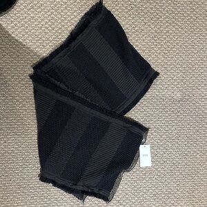 Armani Collezioni Textured Dark Grey Scarf